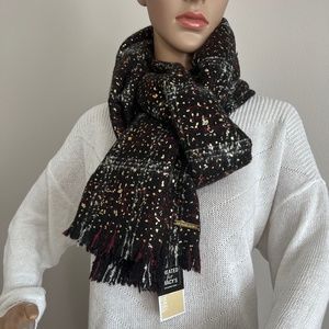 Michael Kors Women’s Tweedy Foil Plaid Wrap Scarf